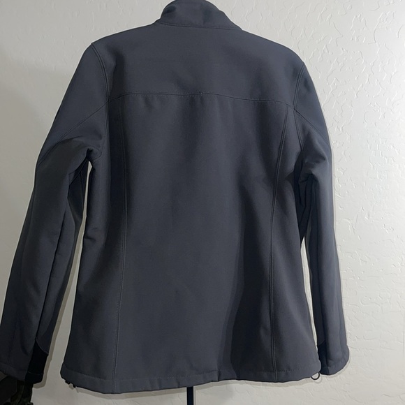 EDDIE BAUER WOMAN’S RUGGED RIPSTOP SOFT SHELL JACKET SIZE M Grey Steel/Black NWT - Picture 6 of 17